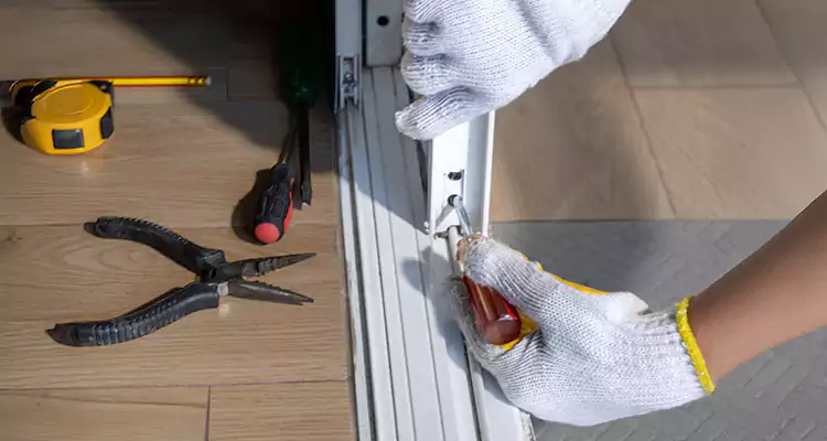 Backyard Sliding Door Track Repair in Pinellas Park, FL
